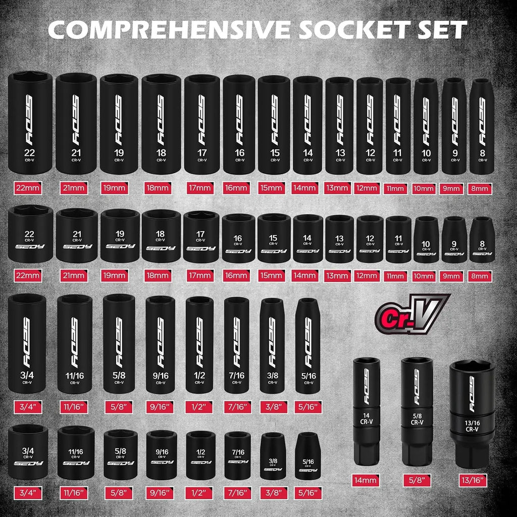 SEDY 132-piece mechanics tool set