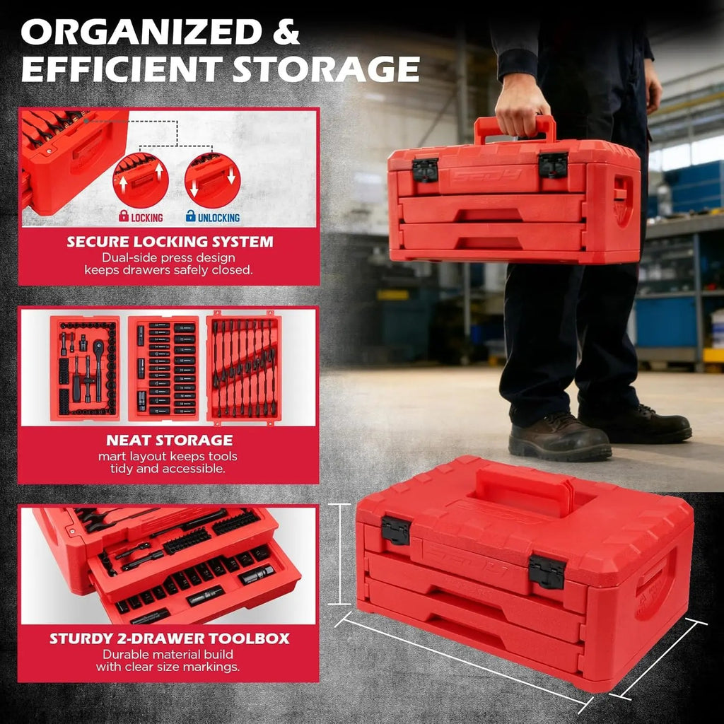 SEDY 132-piece mechanics tool set