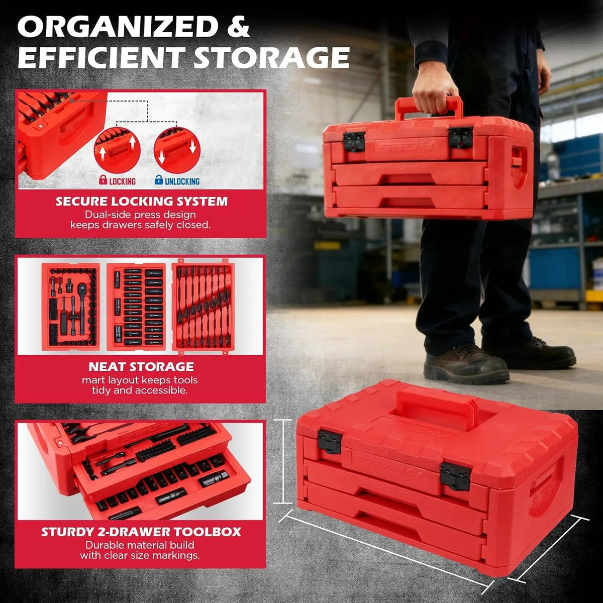 SEDY 132-piece mechanics tool set