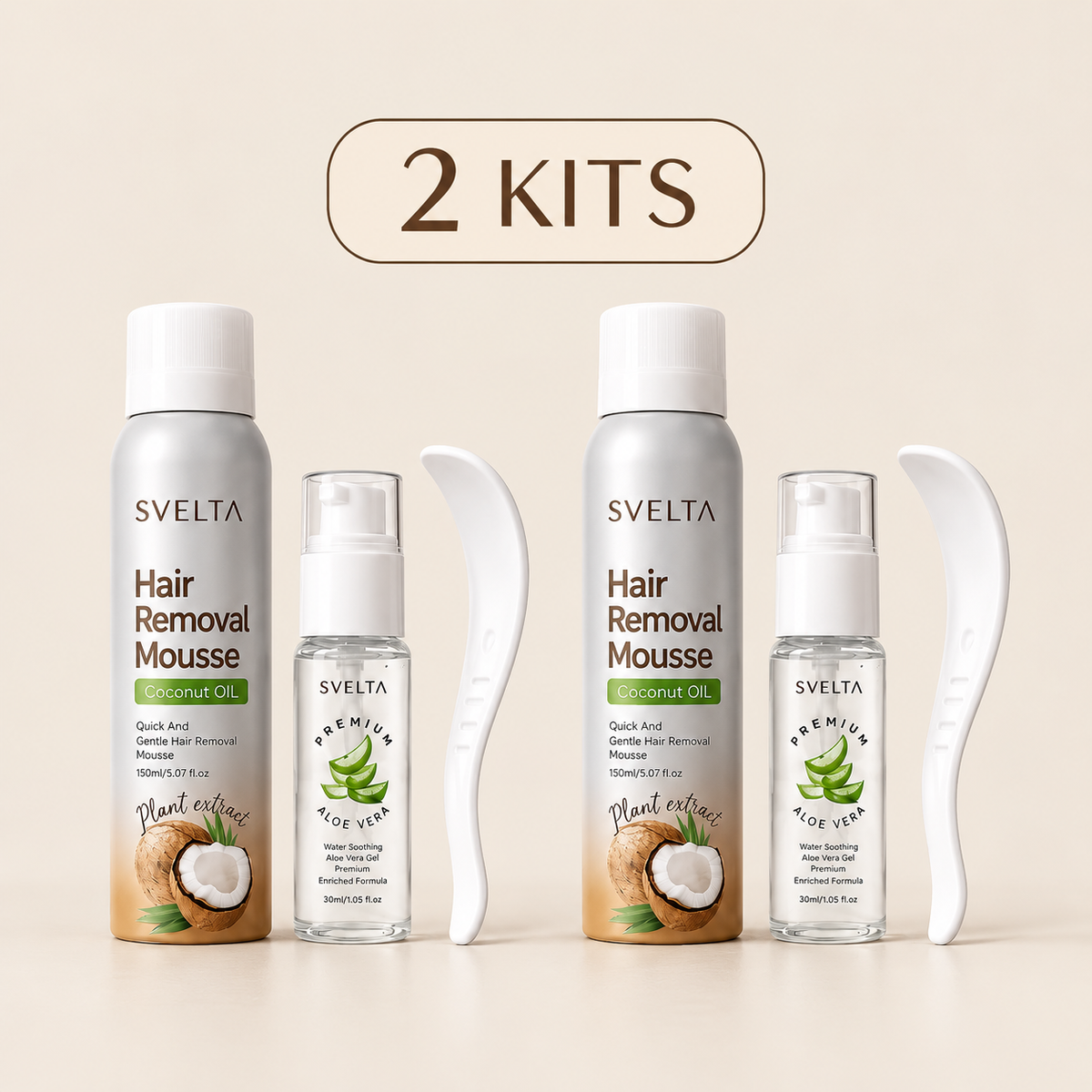 Coconut Oil Hair Removal Mousse Kit