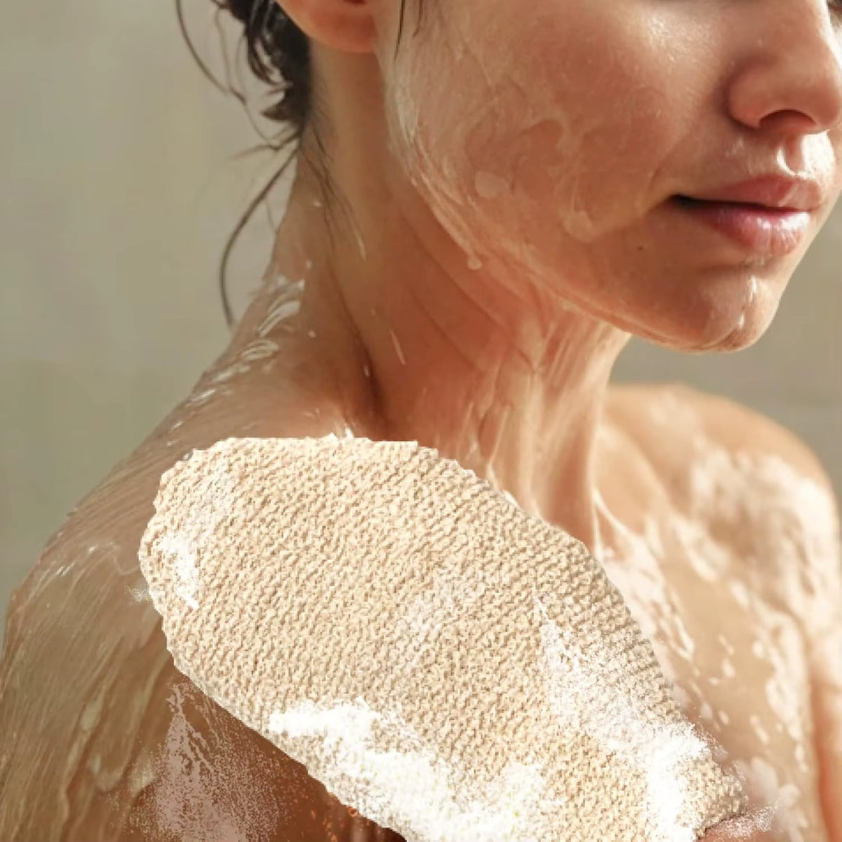 Hemp Bath Gloves – Natural Shower Mitts for Body Scrub, Gentle Exfoliating Washcloth Mittens for Men & Women Skincare